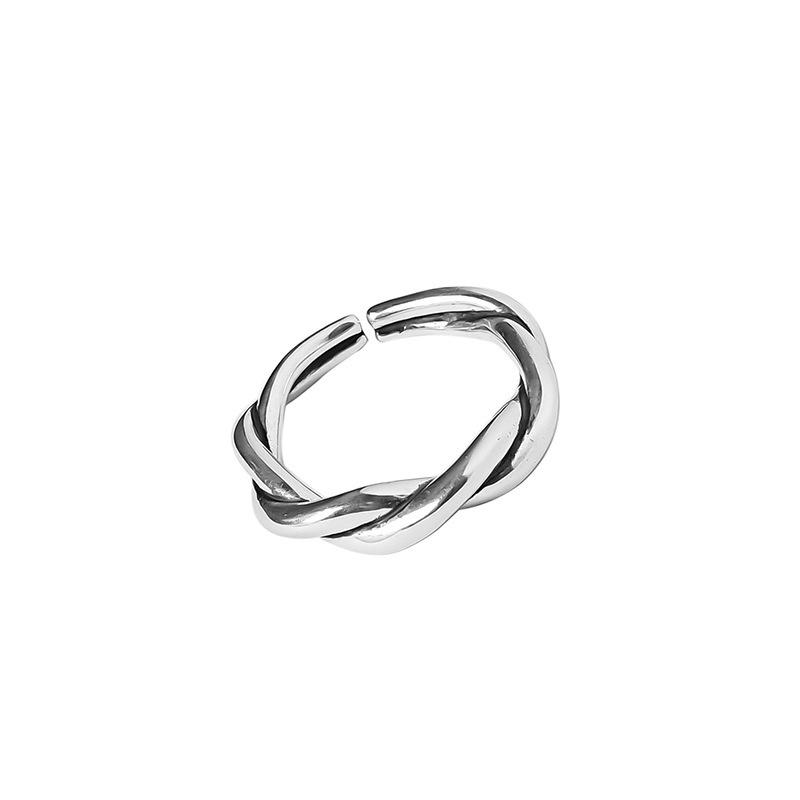 Silver Modern 925 Open Ring Geometric Design Perfect Gift For Women Events Celebrating