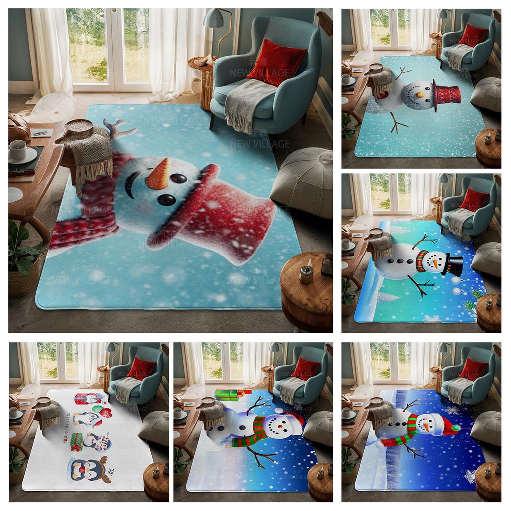 Tapete de entrada da casa Tapete de porta de casa Sala de estar Banho Pé banheiro antiderrapante tapetes de absorção de água banho Feliz Natal inverno