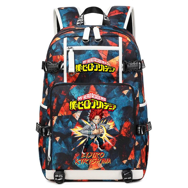 My Hero Academia Printed Rucksack Large Capacity School Bag Outdoor Book Backpack for Boys Girls Teens
