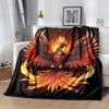 1pc Phoenix Printing Lightweight Flannel Blanket, Comfortable and Warm Blanket, for Camping Sofa Bed and Couch Office, Suitable for Gift Blan