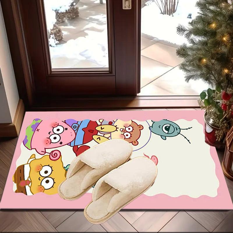 Sponge Expressions Pattern Carpet, Chair Rug,Rug for Office Bedroom Living Rooms, Doormat Decor Fan Gift Christmas Gift