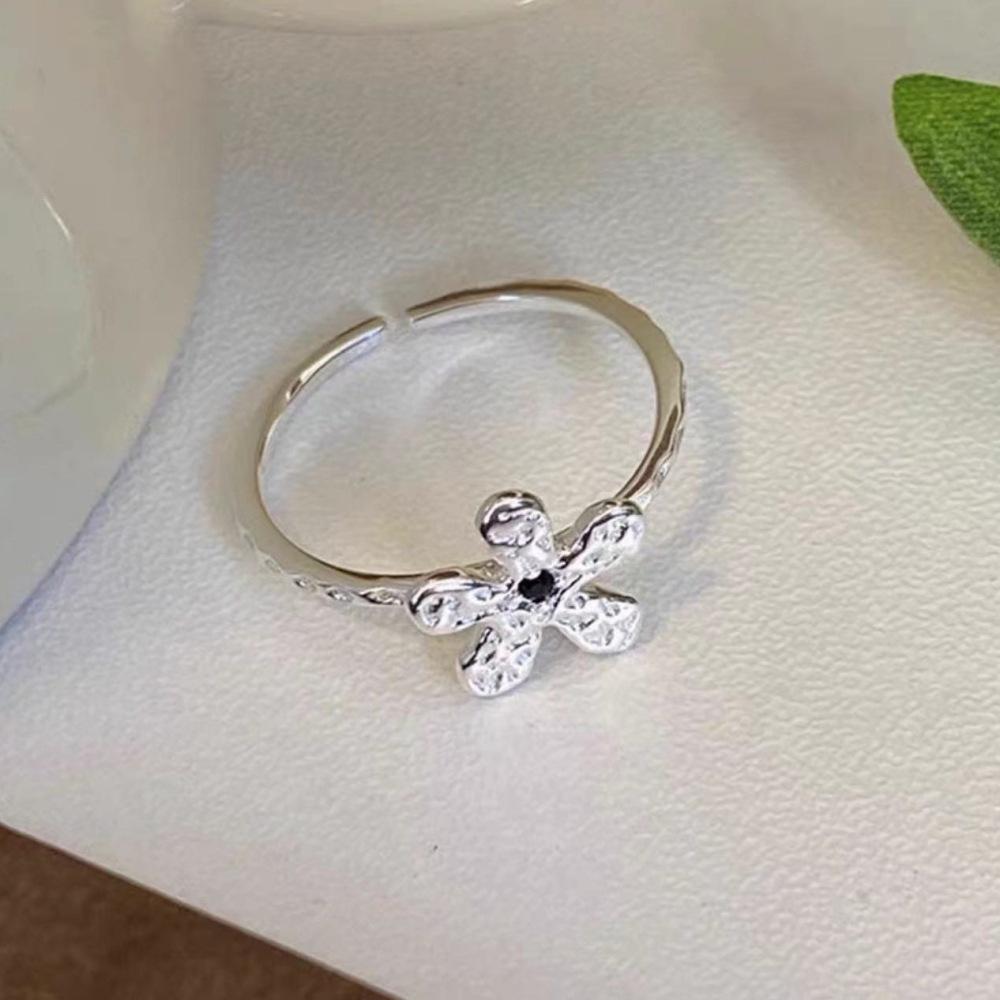 Retro Heavy Industry S plain ring, non-fading opening adjustable index finger ring