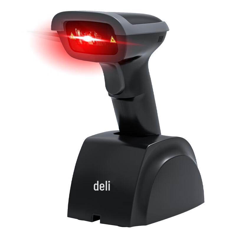 

Deli 1D Wireless Barcode Scanner with Charging Base
