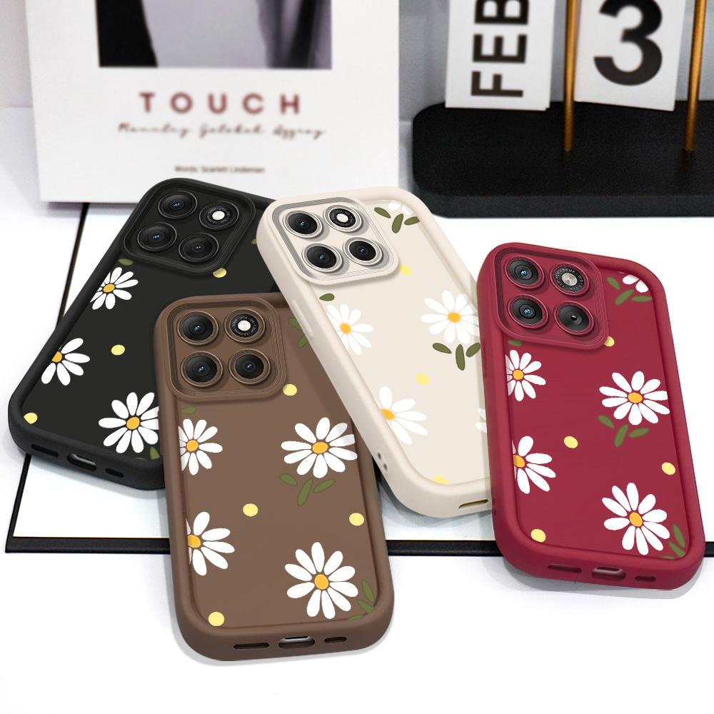 Falling Daisies Phone Case For Motorola G86 G85 G84 G75 G60 G56 G54 G53 G52 G35 G34 G32 G30 G24 G22 G15 4G 5G Staircase Soft Cov