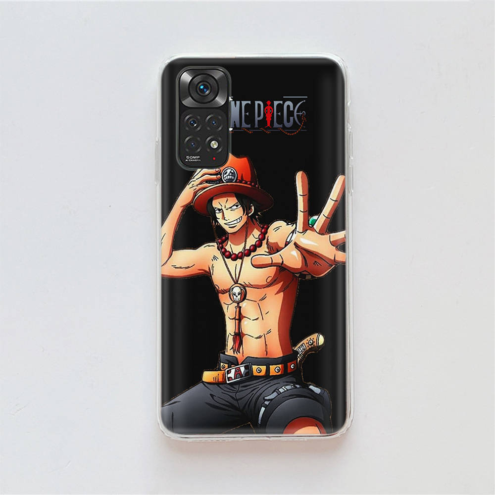 DT35 One Piece Ace Hülle für Samsung A04 A14 A23 A34 A54 M23 M33 M52 M53 Realme 10 9 C30S C35 C55 VIVO Y02S Y21 Y33S Y51 X80 Pro Klare Hülle