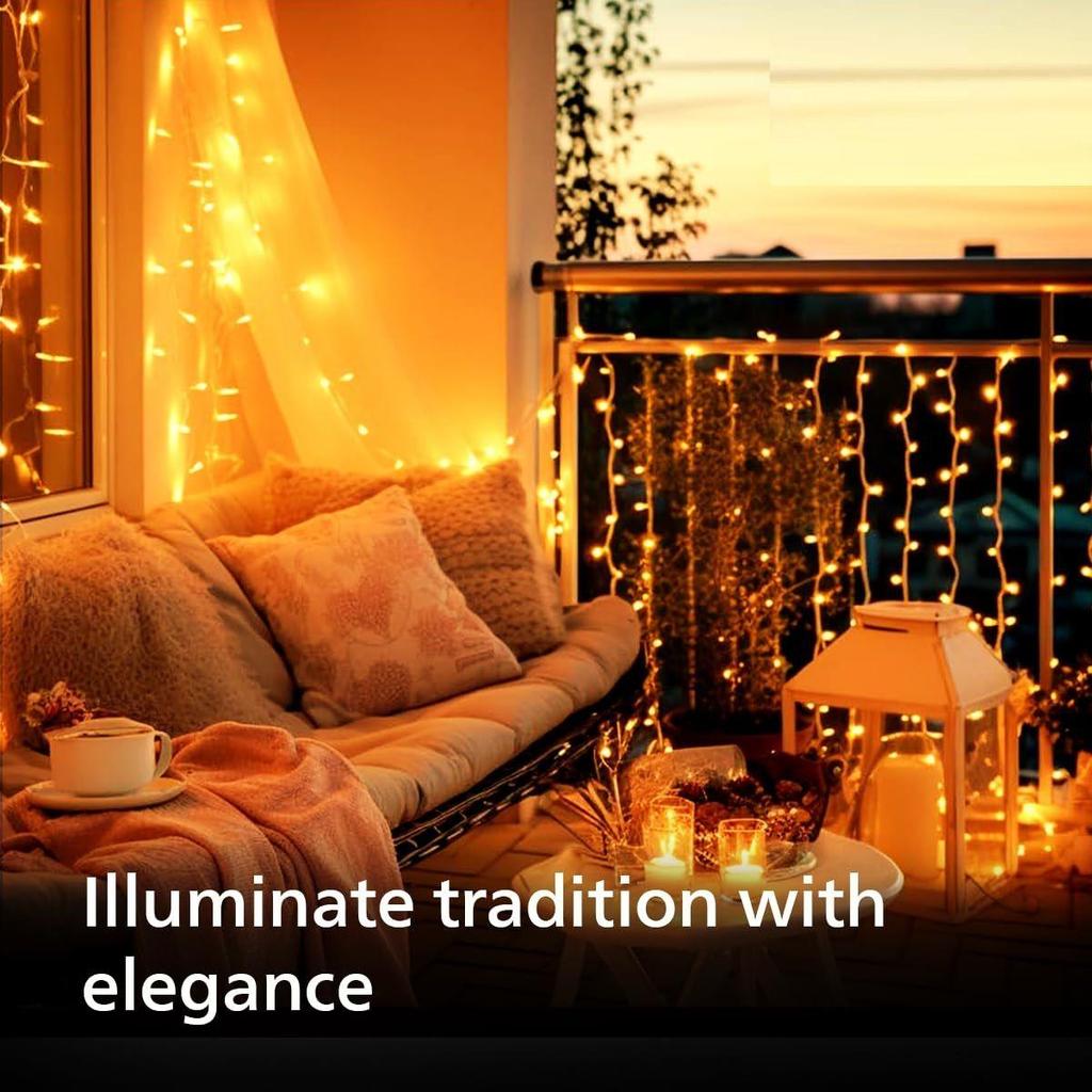 Starlit 12 Meter 72 LED-slinga för dekoration | Festival LED-slinga för hemmet | Varmvit, Förpackning med 1