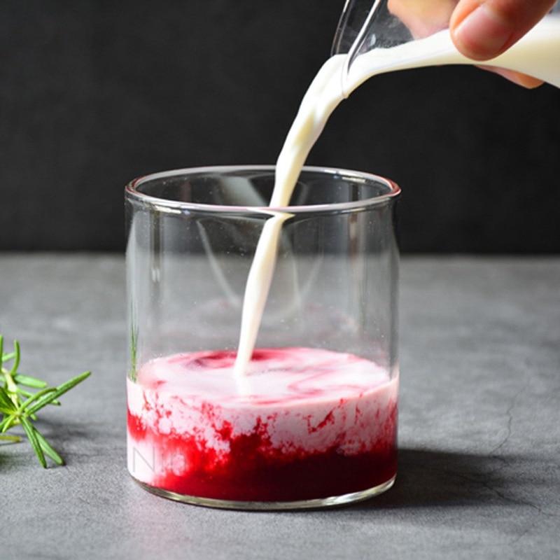 Glass Circular Transparent Dessert Cup Ins Italian Style Cold Drink Cup Microwave Medium Water Cup 9Cm 400Ml