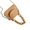 Women Crossbody Bag Small Handbag with Removable Metal Chain Shoulder Strap Crossbody Purse for Phone Lipstick Cards