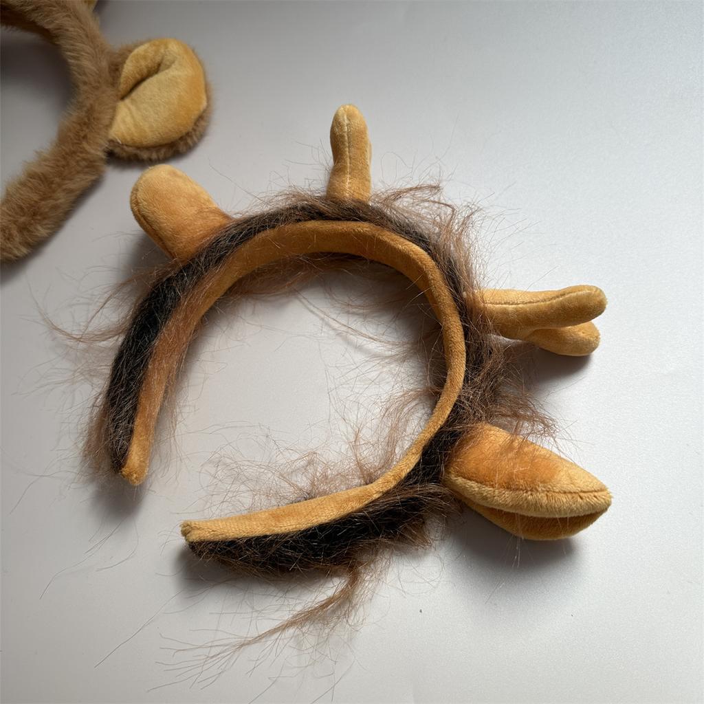 Frau Plüsch Löwenohr Stirnband Karneval Cosplay Animes Charakter Haardeko Make-up Live-Übertragung Cosplay Party Kopfschmuck