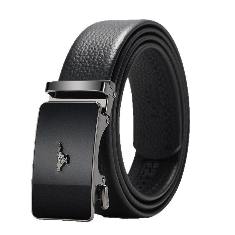 Belts for Men's Business Automatic Buckle Belt Head Layer Cowhide Belt Gift Belt