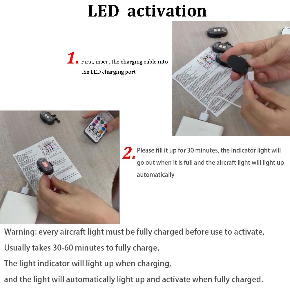 Car Strobe Light 8Color Remote Motorcycle Flash Led Anti-collision Warning Lamp Waterproof Wireless Remote Control For Car Bike