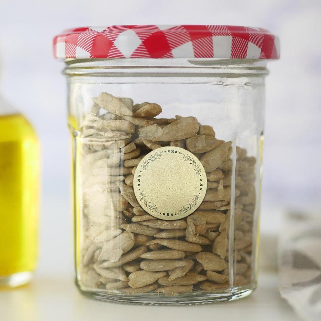 Pack Of 500 Kraft Paper Round Adhesive Labels Homemade Love Text Sticker Set For Baking Gift Home Decors And Crafting