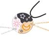 Stylish Sun Moon Star Pendant Necklace Set Decoration for Best Friend Couples Adjustable Chain Fashion Jewelry Gifts
