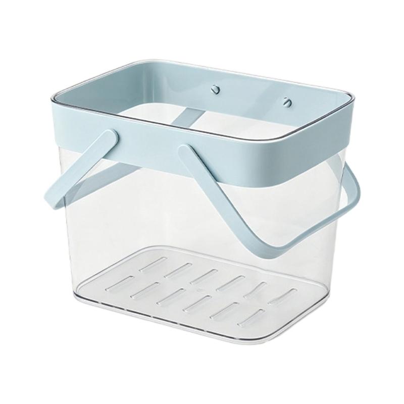 Dorm Shower Basket With Handle, Portable PET Bath Storage Bin for Shared Bath, Gym, and Daily Supply Carrying Use
