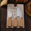 New Stainless Steel Cheese Knife Set , Rubber Wood Handle Butter Cheese Knife , Creative Cute Mouse Shaped Steak Knife , Kitchen Essential