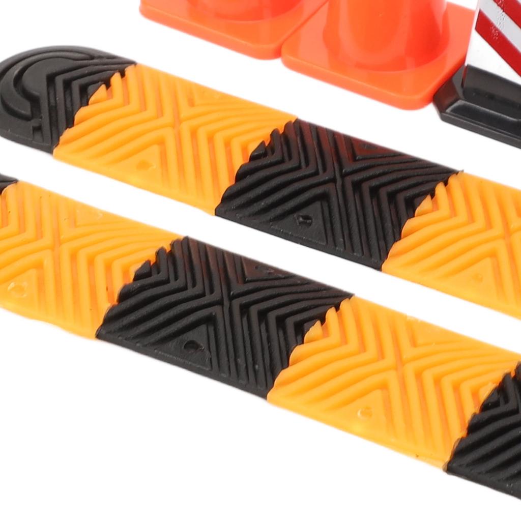 1/18 1/24 Climbing Car Mood Piece Speed Bumps Ice Cream Cones Warning Signs Model Car Scene Accessories for Scx24