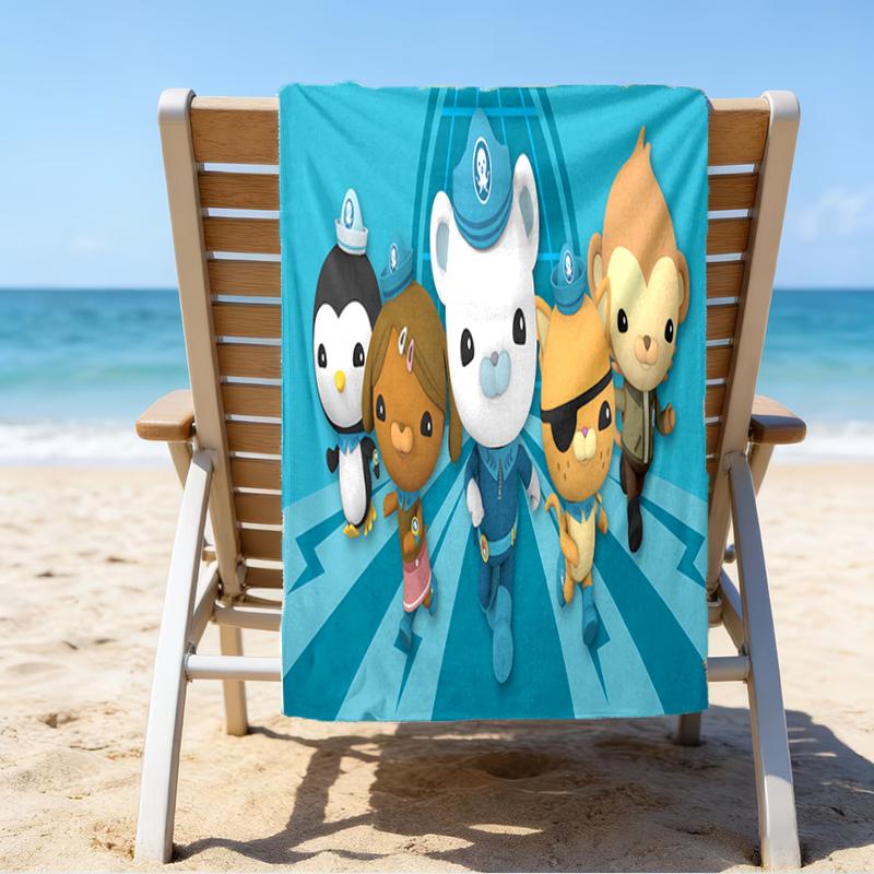 proof beach towel with a The Octonauts1 pattern - soft,absorbent,quick-drying,machine washable - perfect for swimming,camping,bathing