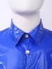 Men‘s Waterproof Button Front Shirt Short Sleeve Wet Look T-Shirt for Rainy Days Beach Club Camping Fishing