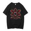 High Quality Cotton Hawkins Demogorgon T-shirt Anime Black T Shirt Cartoon Short Sleeve Harajuku Tshirt Women Men