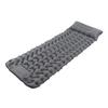 Grey Camping Sleeping Pad Ergonomic Design Foot Press Inflation Waterproof Nylon Sleeping Mat for Ca