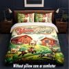 Farm Country Theme Custom Text Or Name 3Pcs Bedding Set,1 Flat Sheet & 2 Pillowcases Personalized Home Bedding