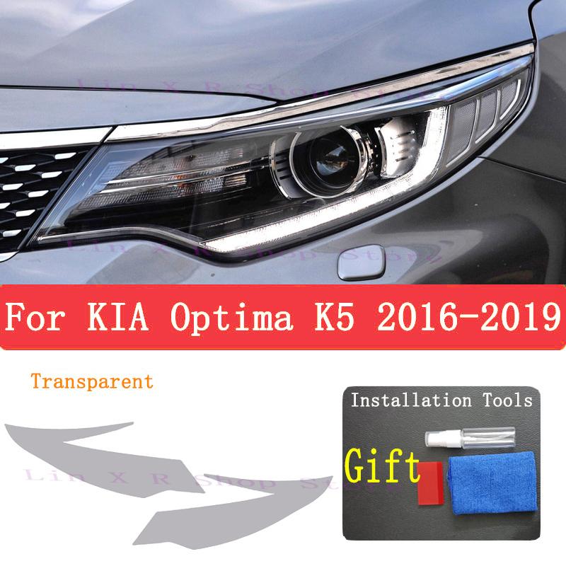 For KIA Optima K5 2016 - TPU Car Exterior Headlights Anti-Scratch Protective Film Headlamps Repair Sticker Accessories Refit