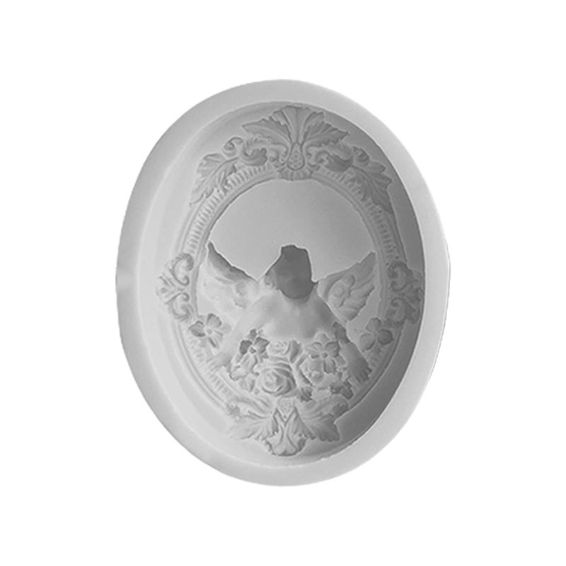 Candle Silicone Mold DIY Handmade Aromatherapy Gypsum Decorations Candle Molds oval Angel Shaped Epoxy Resin Mould