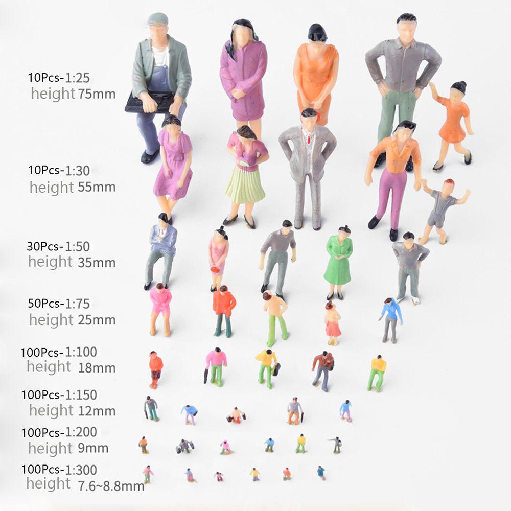 Scale DIY Mixed Color Pose Scale Model Character Model People Figures Plastic People