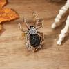Retro European-American Insect Spider Diamond-Studded Open Alloy Ring