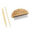 Weaving Loom Comb Professional Wooden Loom Comb Big Eye Needle 4mm Crochet Needle Set for Making DIY Crafts Tool