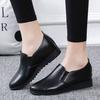 Kitchen one-pedal work shoes leather shoes women's autumn work non-slip soft sole comfortable waterproof long standing not tired feet women's shoes