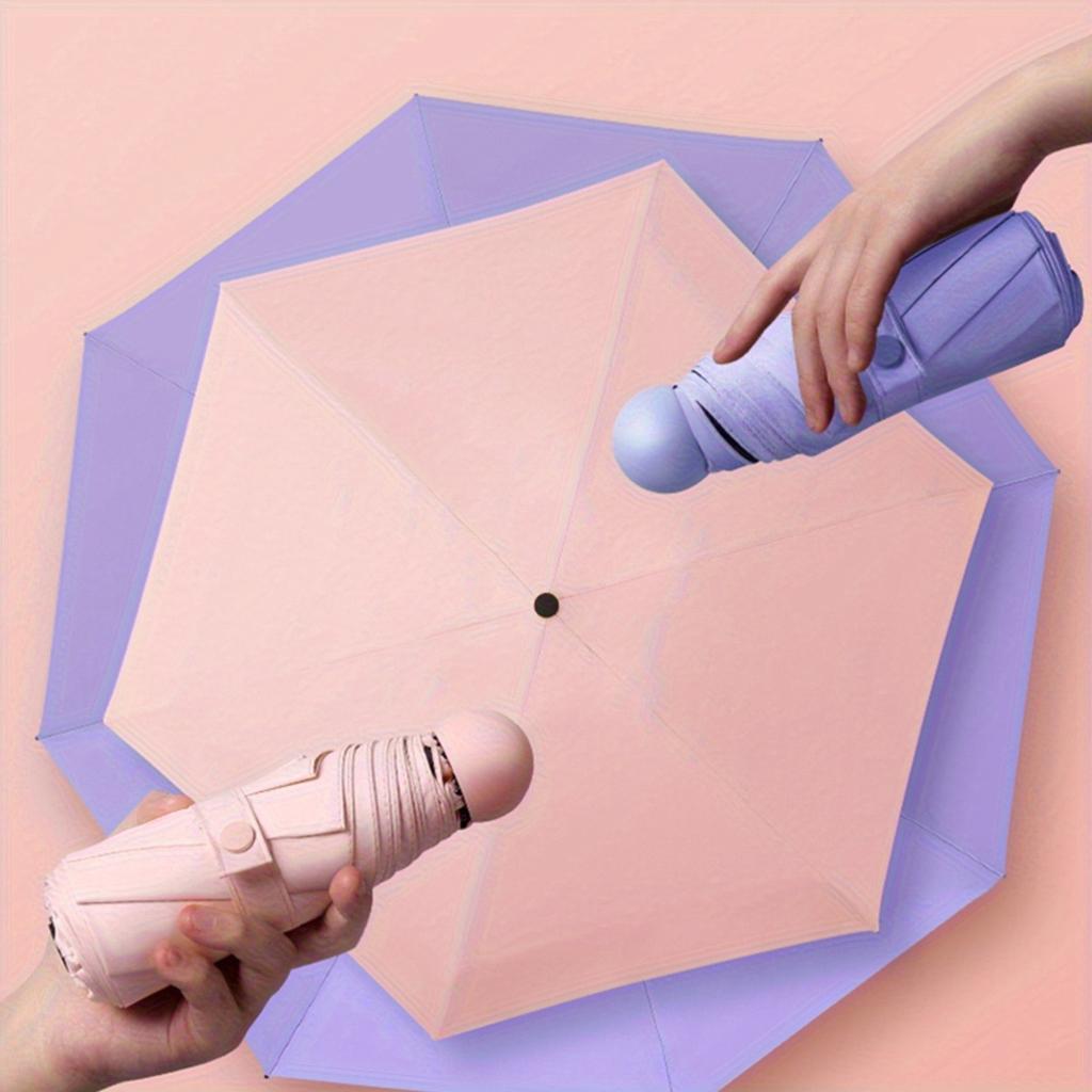 Mini Cute Capsule Umbrella - Ultra-Lightweight, Sun-Protective, UV-Resistant, Foldable, Portable, Rain or Shade, Casual Style, Fashion Accessory