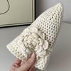 Korean Early Spring New 3D Flower Knitted Fisherman Hat Women Autumn Winter New Show Small Face Handmade Wool Bucket Hat