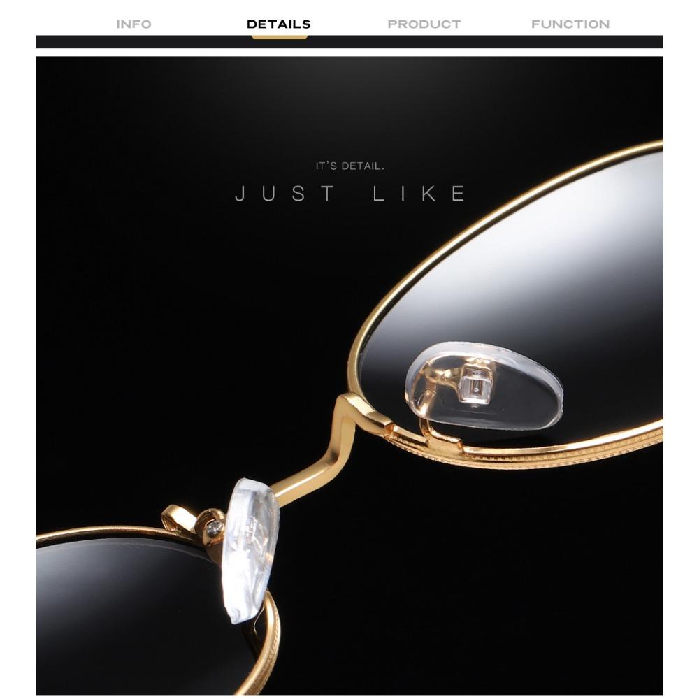 aoron Ochelari de soare Rotunzi Metal Mănuși de soare Polarizați la Modă