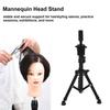 Mannequin Head Stand Aluminium Alloy Adjustable Strong Light Portable Wig Stand Tripod for Hairdressing Training