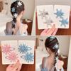 Snowflake Hair Clip Christmas Barrette Sweet Christmas Flat Clip Hairpin Christmas Elegant Hair Clip for Bunches