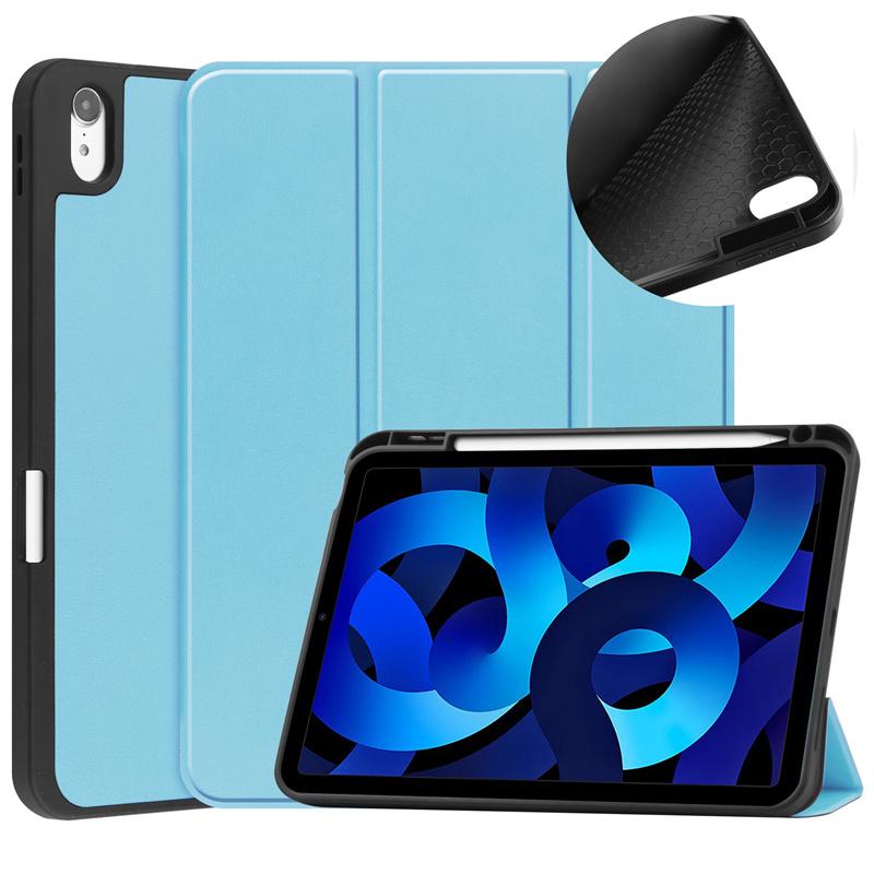 

Чехол для планшета Funda для iPad 10-го поколения 10 9 дюймов, 2022, чехол с подставкой для карандашей, задняя крышка из ТПУ для Apple iPad 10 10gen, чехол для планшета for Ipad 10.2 2022 небесно-голубой