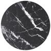 Day and Night - Day and Night Marble Design Table Top Black Tempered Glass Ø30x0.8 Cm