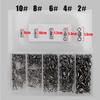 2501Pcs Anti-corrosion Wear Resistance 8 Shape Fishing Rolling Swivels Solid Ring Fishing Tackle