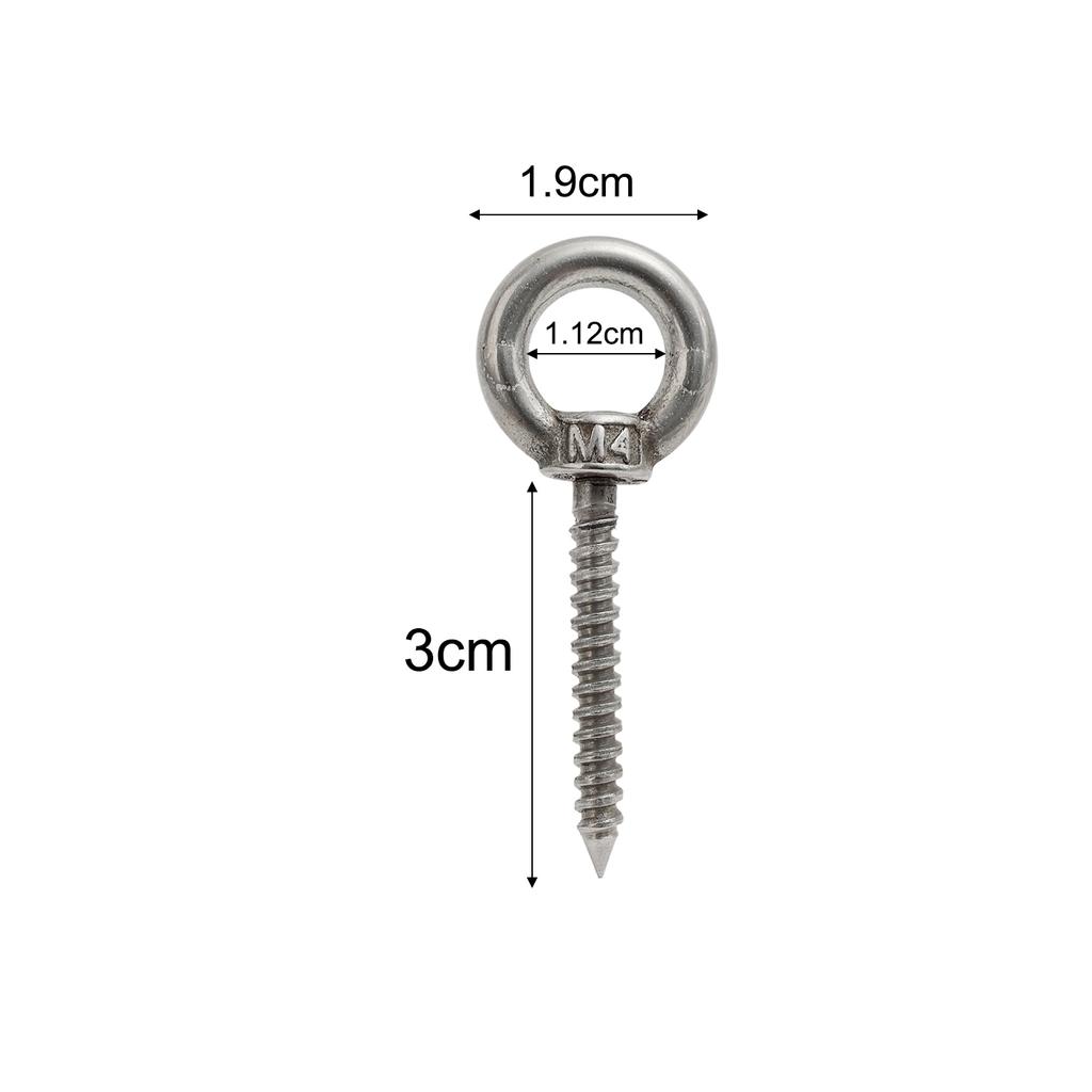 10/1Pcs Stainless Steel Eye Nut Self Tapping Screw Sheep Eye Round Ring for Equipment Manufacturing Accessories M4 M5 M6 M8