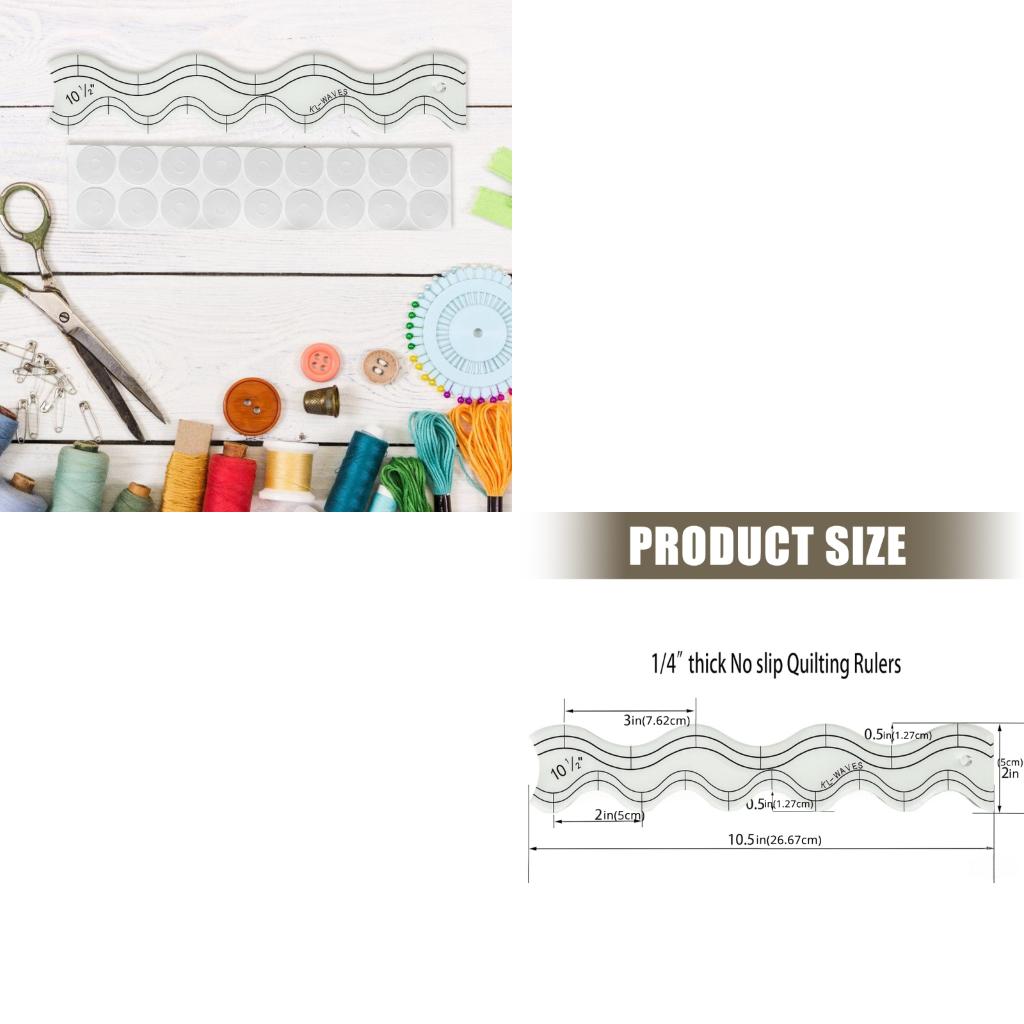 Wavy Sewing Rulers Patchwork Templates Clear Acrylic Quilting Templates For Sewing Machine Quilting And Patchwork Craft CN