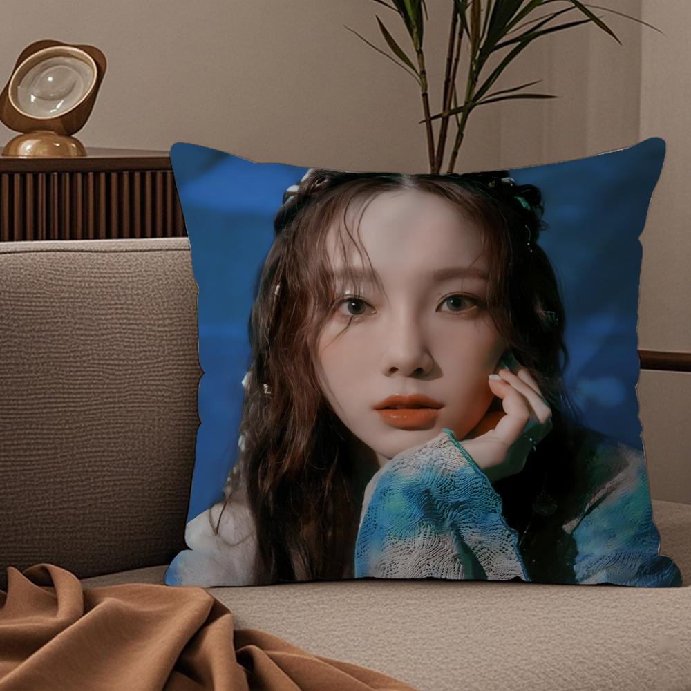 T-Taeyeon Pillow Case Silky Elegant Comfort Sofa Bed Invisible Zipper