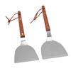 Spatula Turner Grill Flat Spatula Stainless Steel Comfortable Grip Wood Handle Heat Resistant Easy To Clean Durable
