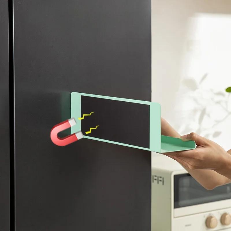 Kitchen Magnetic Spice Racks Refrigerator Side Home Metal Punch-Free Hanging Sundries Storage Shelf Seasoning Organization Frame