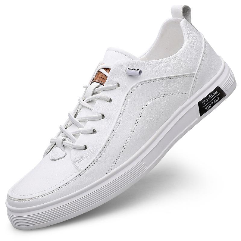 

Модные мужские повседневные дизайнерские туфли из натуральной кожи на плоской подошве, классические кроссовки из хлопка для бега, нескользящие, теплые, для ходьбы, для скейтбординга, мода 2024 года 44 белый