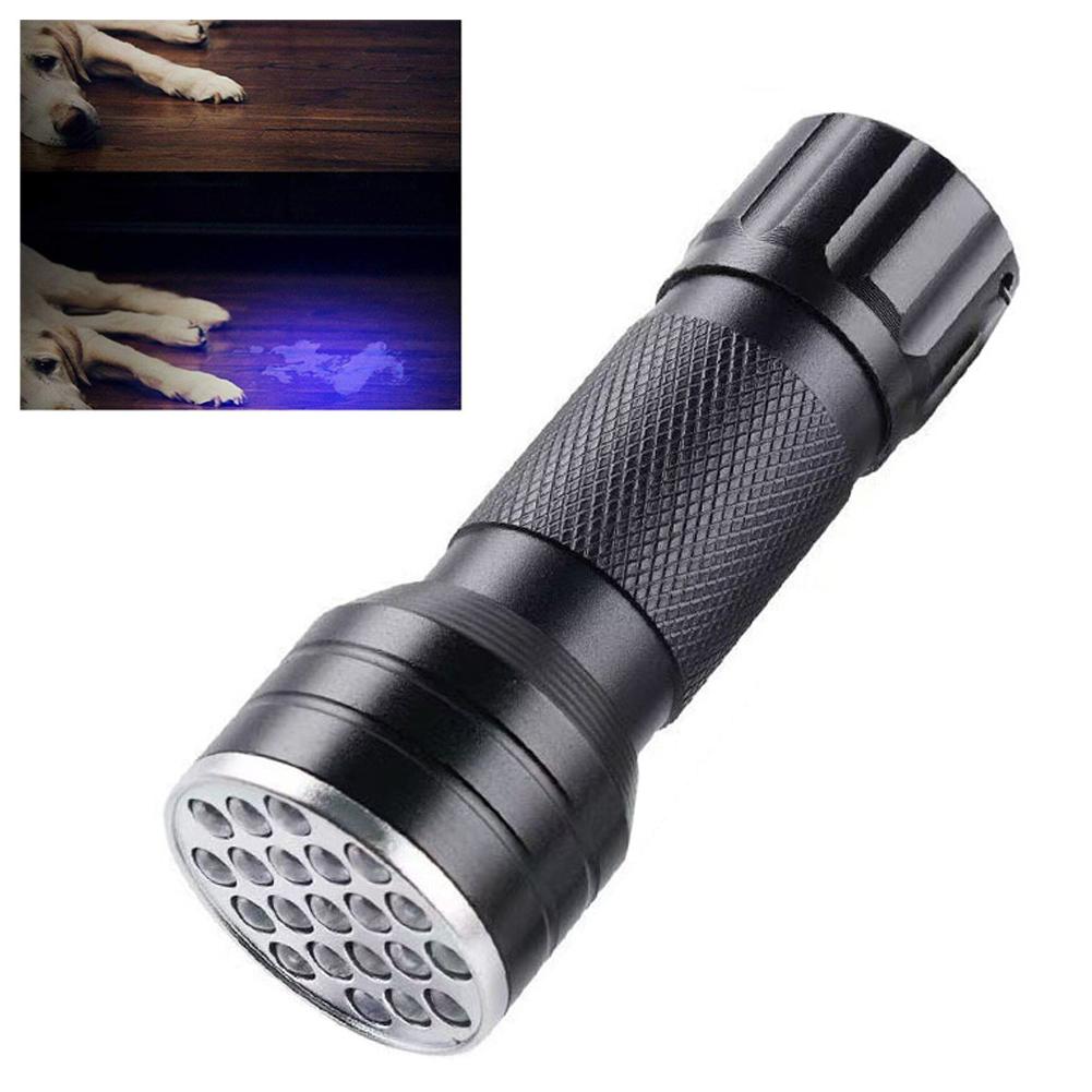 21LED UV Light 395nm Waterproof UV Flashlight Ultraviolet Mini UV Lamp Portable Torch For Nails Black Light Lamp J4I6