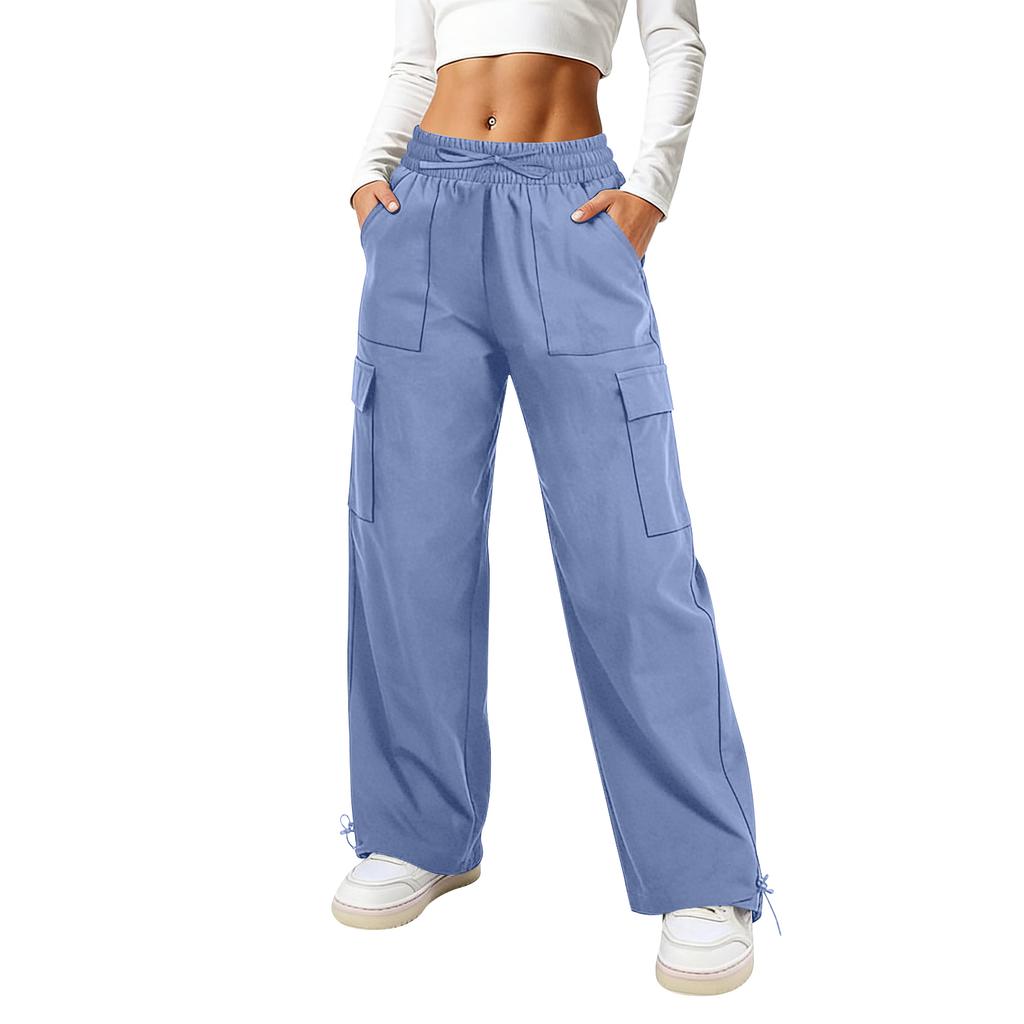Women’s Loose Casual Pants – Quick-Dry Cargo Pants With Drawstring