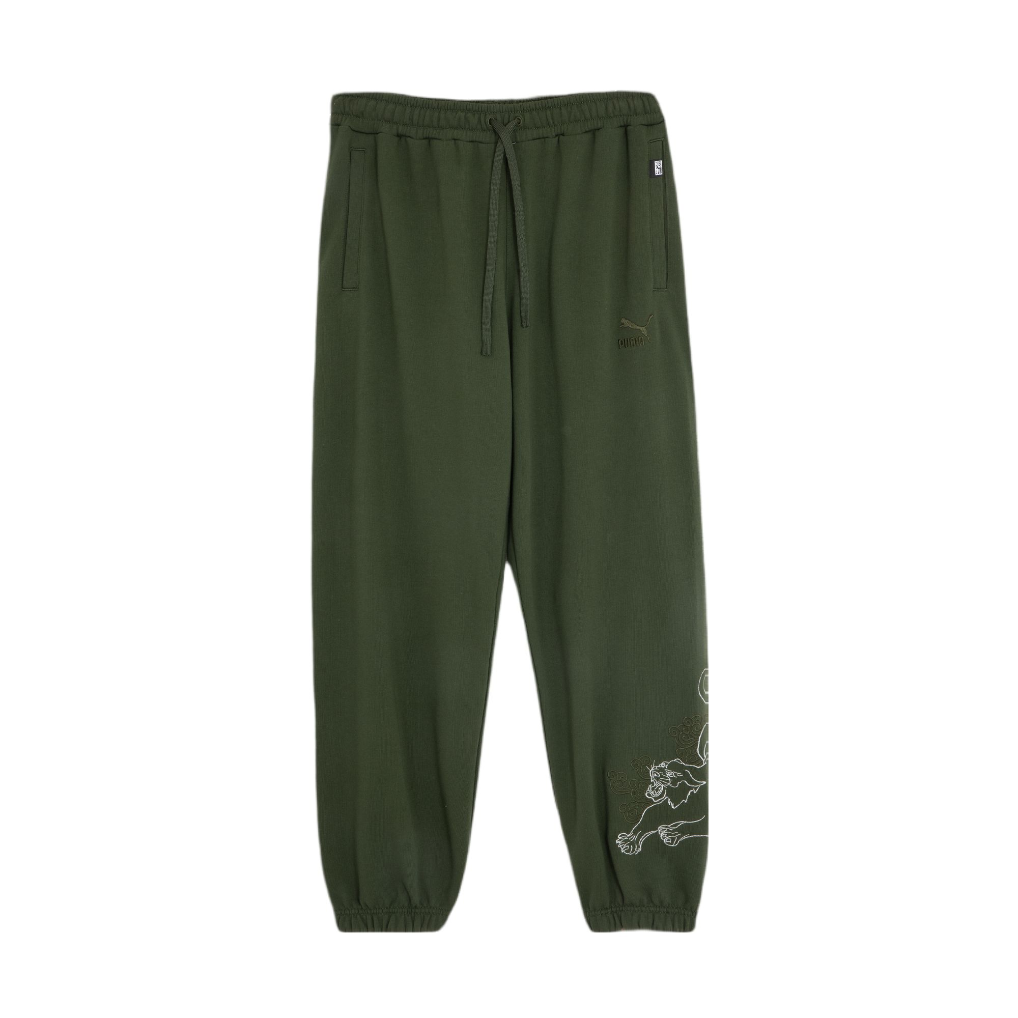 

Puma Bz Cc Sweatpants With Animal Print Men Bottoms Army-Green 625536-69 XL