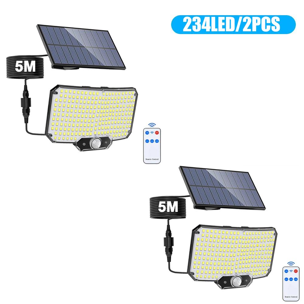 Solar Motion Sensor Lights Super Bright Outdoor IP65 Waterproof Wall Lamp with 3 Working Modes for Garden/Driveway/Patio