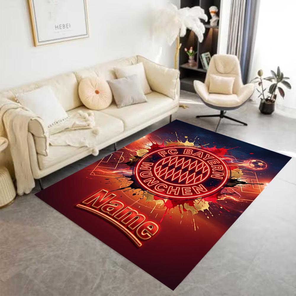 Bayern Munich Crest Area Rug Design for Decorate Room Dormitory Hallway Foyer Anti-slip Rug Decorate Offices Perfect Gift for Friends & Family